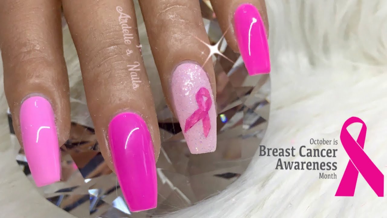 pic Pink Breast Cancer Awareness Nails breast cancerawareness inspired nails madam glam join pink