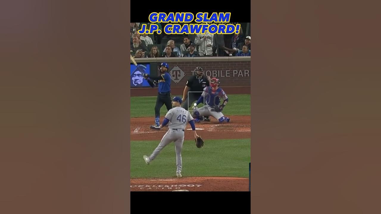 JP Crawford hits a GRAND SLAM for Mariners #shorts #baseball #mlb
