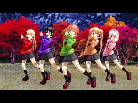 【MMD艦これ】白露型秋服（モデル改造）でXYZの魔法（定点カメラ）