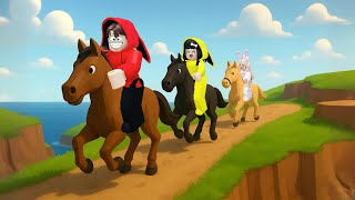 Yuta, Mio Dan Baby Celine Balapan Kuda Ditebing Yang Curam || ROBLOX