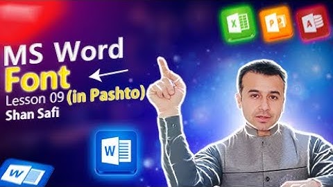 9-Font  | MS Word | In Pashto.