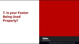 How to add Footer Being Used Properly | Website Design Checklist |