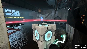 Portal 2 - Laser Over Goo - 3 portals