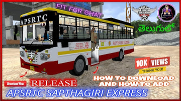 RELEASE APSRTC SAPTHAGIRI EXPRESS bus mod|How to download & how to add in telugu bussid