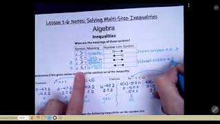 Lesson 1-6: Solving Multi Step Inequalities Wealth