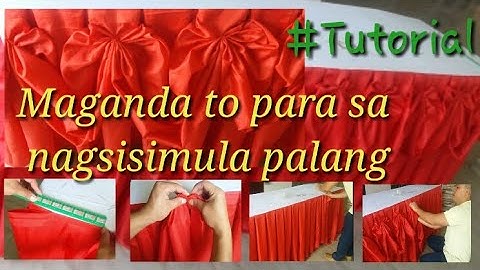 Table skirting design box pleat w/butterfly design #tutorial #basic