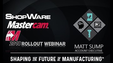 Mastercam 2018 Rollout Webinar 1  System, Design, 2D & 3D Mill