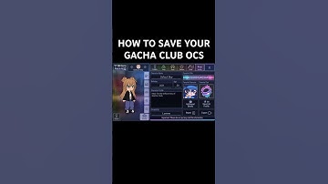 HOW TO SAVE YOUR GACHA CLUB OCS || #capcut #gacha #tutorial