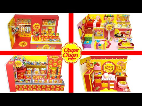 4 DIY Miniature Chupa Chups compilation♥<strong>Making</strong> Chupa Chups Cardboard house,  shop, <strong>Big</strong> Chupa Chups ~