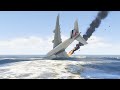 Terrifying Moments As A380 Emergency Landing Crashes Into Ocean| GTA 5