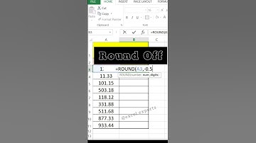 Round Off formula in excel #excelformulas #exceltips #exceltricks #exceltutorial #shortsfeed