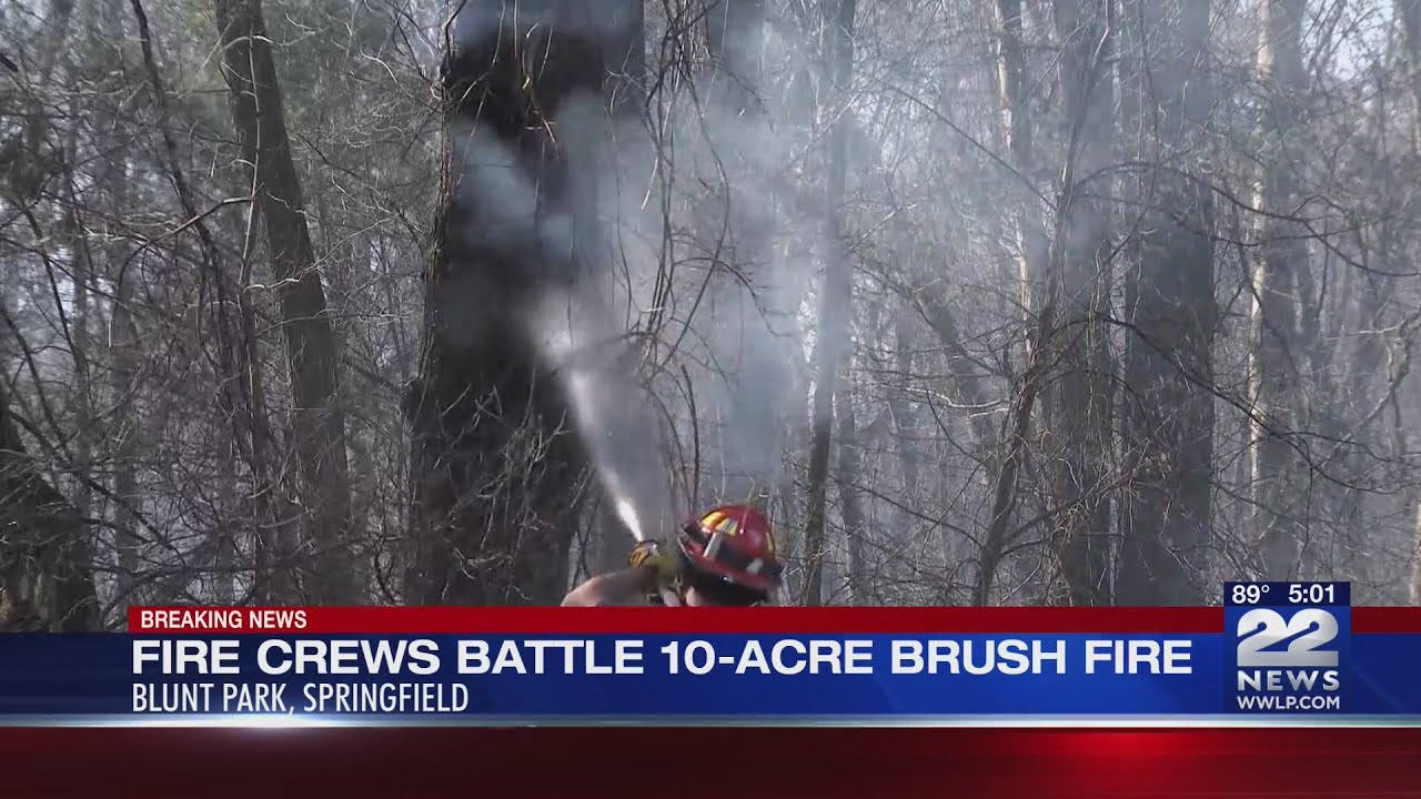 10-acre brush fire reported near Blunt Park in Springfield - YouTube