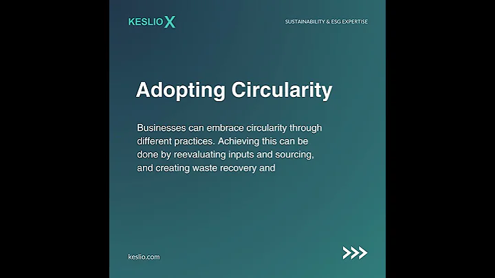 Circularity for Sustainability: Adopting Circular Business Models