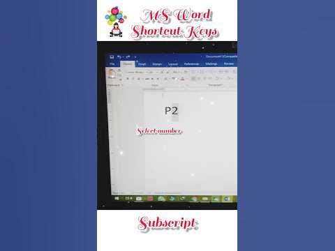 subscript shortcut keys in ms word #shorts #viral #computer # ...
