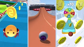 ⚽️Sky Rolling Ball 3D VS Racing Ball Master 3D VS Going Balls-SpeedRun All Level 🧿🥌🏀256