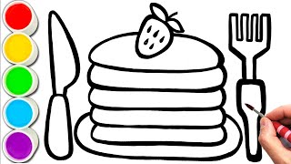 Pancake Meal Drawing, Painting & Coloring For Kids and Toddlers_ Child Art