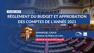 CAPUS Projet de loi de règlement du budget et approbation des comptes de l'année 2021