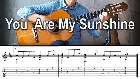 You  Are My Sunshine - Fingerstyle Guitar | TAB