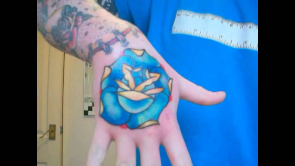 Blue Rose Hand Tattoo Ideas - wide 4