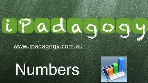 iPadagogy - App Review - Numbers Basics Tutorial Part 2