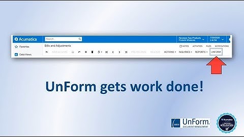 UnForm Pushing Data to Acumatica 55sec 30 Oct 2020