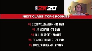 NBA 2K20 TOP 20 PLAYER RATINGS + MORE (REACTION)