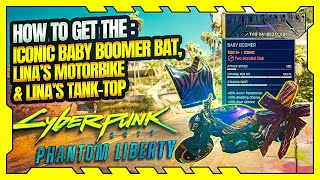 Cyberpunk 2077: Phantom Liberty - How to get the Baby Boomer, Malina-Mobile Bike \u0026 Lina's T-shirt