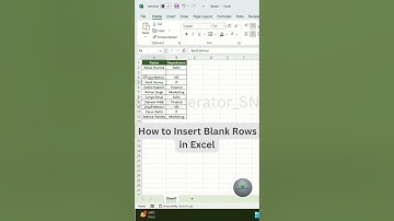 insert rows in excel #shorts #short #video