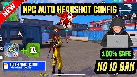 free fire headshot config file 🎯 with NPC name | free fire aim lock config file | #swaggyrup