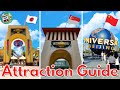 All 3 ASIA Universal Studios ATTRACTION GUIDE - Japan, Singapore &amp; Beijing - ALL RIDES &amp; SHOWS -2023
