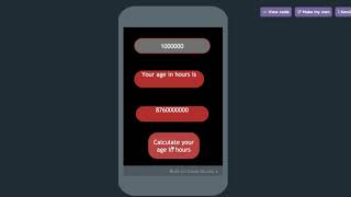 My app lab age calculator in hours ! screenshot 2