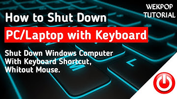 How to Shutdown Laptop/PC with Keyboard | Shut Down Windows Computer Without Mouse | English Version