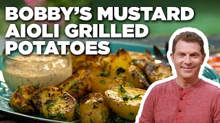 Bobby Flay's Mustard Aioli Grilled Potatoes | Bobby Flay's Barbecue Addiction | Food Network