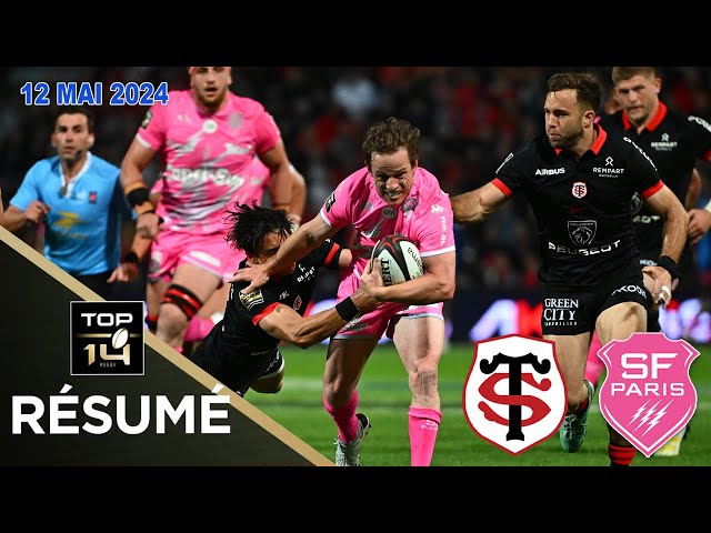 TOP 14 : Résumé 1ère moitié Stade Toulousain vs Stade Français Paris : J23 - Saison 2023/2024 class=