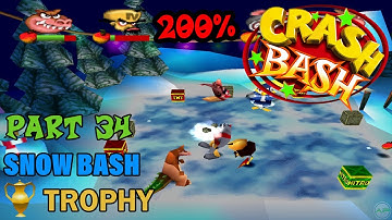 Crash Bash - 200% Walkthrough - Part 34: Snow Bash (Trophy) - 1080p 60 fps