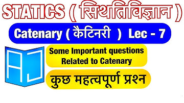 catenary lec-7||bsc statics||common#catenary||important questions related to #catenary||AJ ACADEMICS