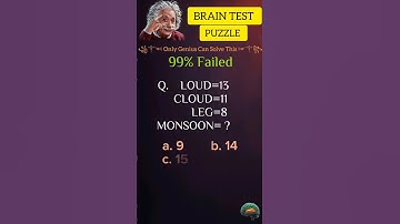 If Your are Genius then Solve it | Brain Test Puzzle | 99% Fail