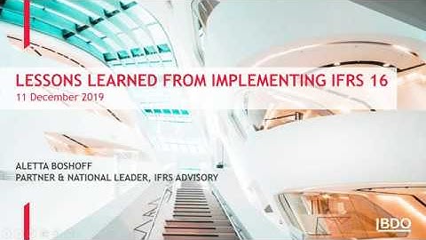 Lessons Learned from Implementing IFRS 16
