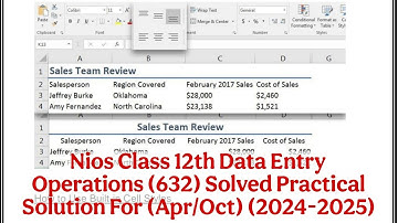 Nios Class 12th Data Entry Operations (632) Eng Med. Solved Practical Solution (Apr/Oct) (2024-2025)