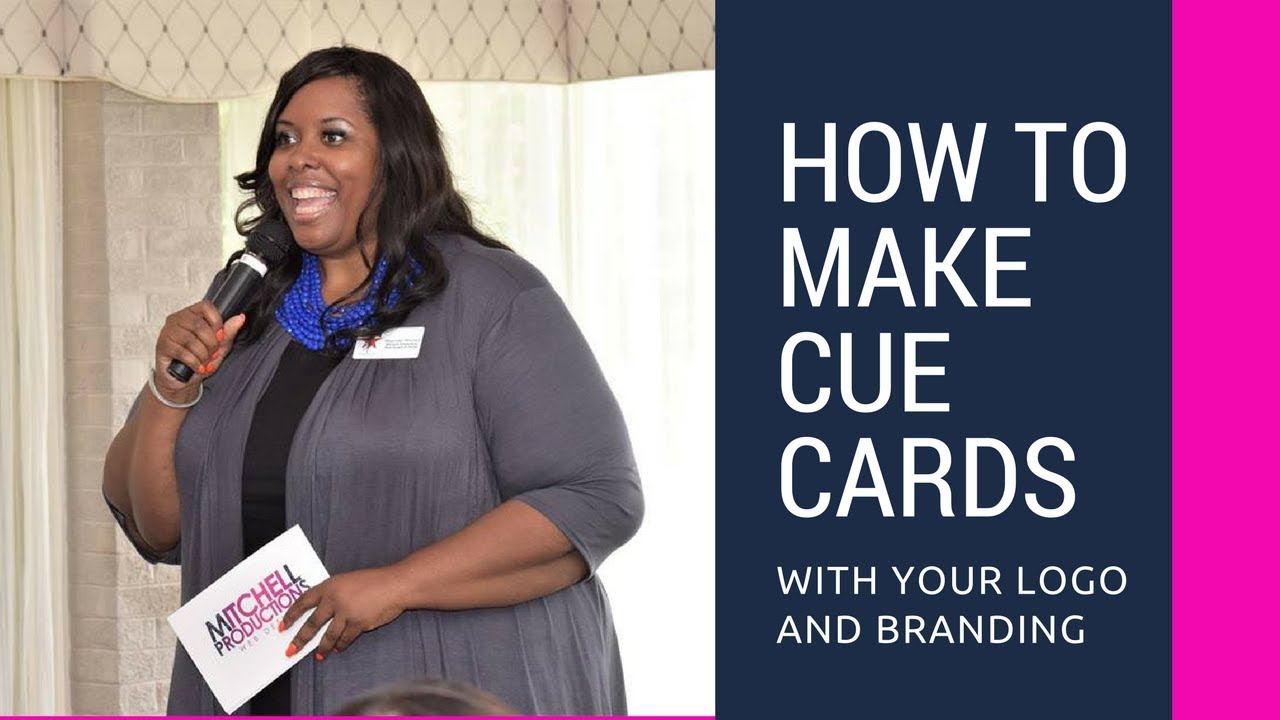 How To Make Cue Cards With Your Logo - YouTube