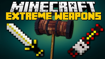 Minecraft: EXTREME WEAPONS MOD (With Over 30 New Weapons) Mod Showcase