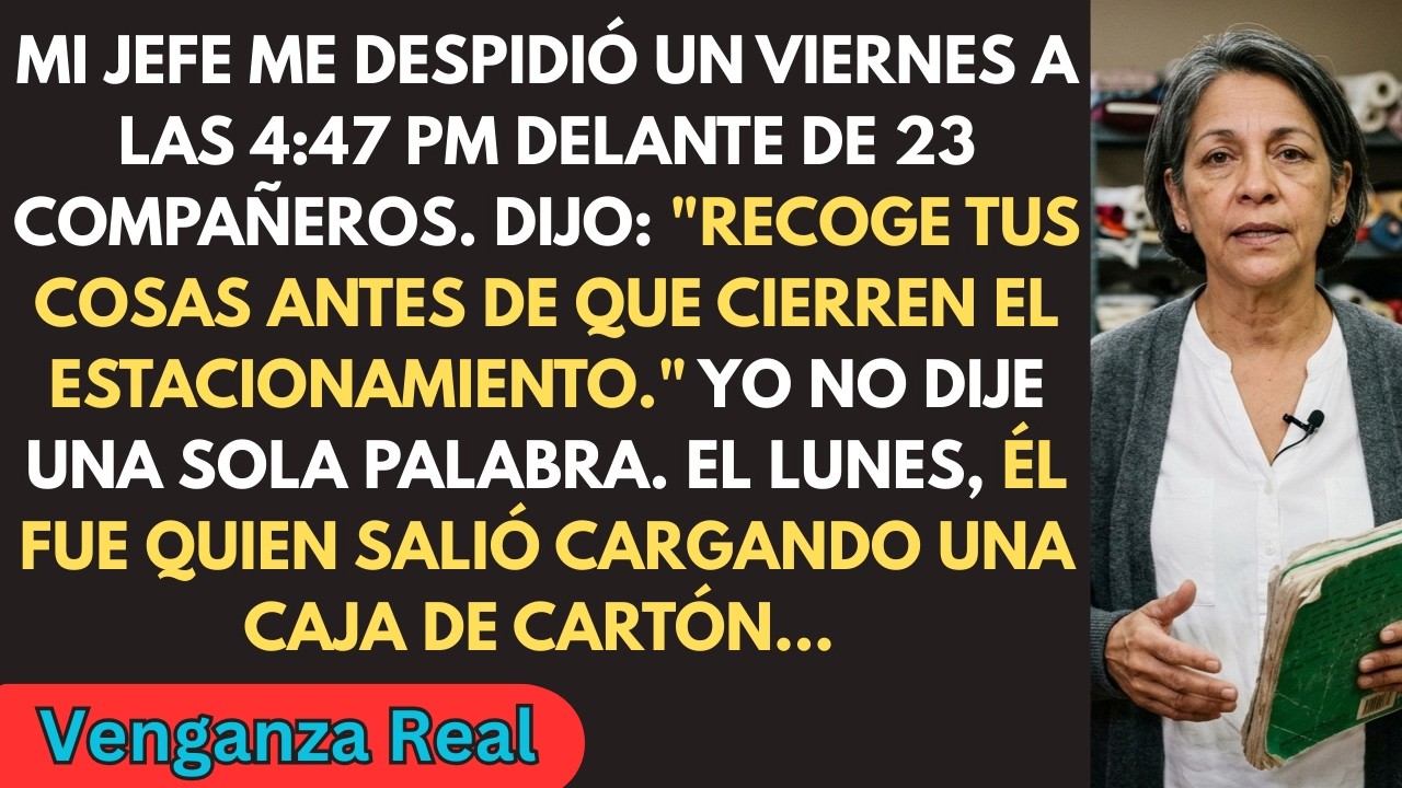 Mi jefe me despidió un viernes delante de 23 personas. El lunes él fue quien salió cargando una caja