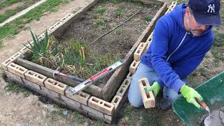 How to make a garden brick wall for a raised bed by DIY life in Japan 21,976 views 4 years ago 9 minutes, 17 seconds