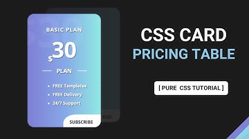 CSS Card - Pricing Table || UI Design