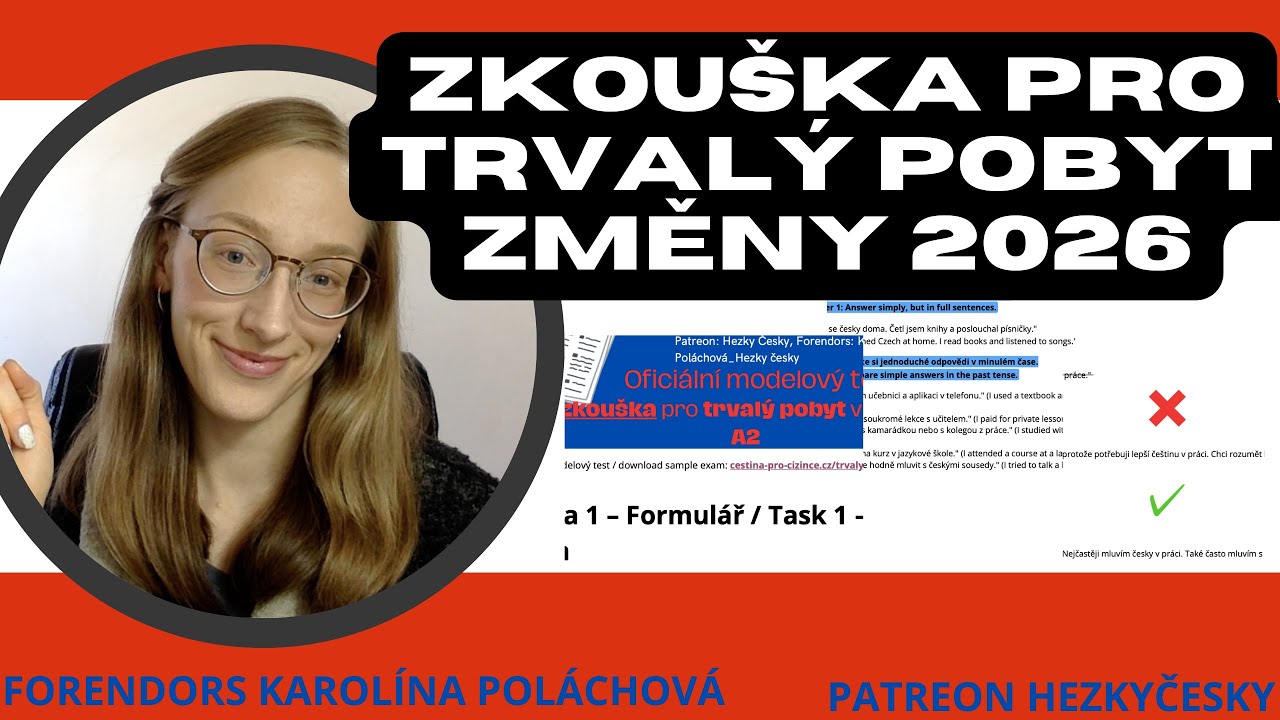 Příprava na novou verzi zkoušky z češtiny A2 pro trvalý pobyt (od 11. 4. 2026)
