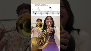 French Horn vs. Trombone: high note contest