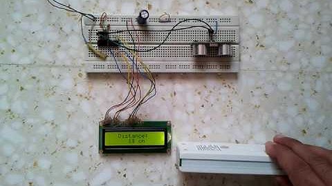 PIC16F84A with HC SR04 ultrasonics sensor