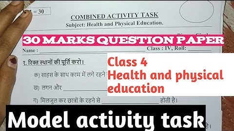 class 4 model activity task  health and physical education/ health and physical education class 4