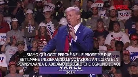 Trump rilancia in vista delle presidenziali: «Se vinciamo in Pennsylvania, vinciamo tutto»