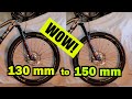 Fox MTB Fork travel increase 130mm to 150mm. How to increase mtb fork travel